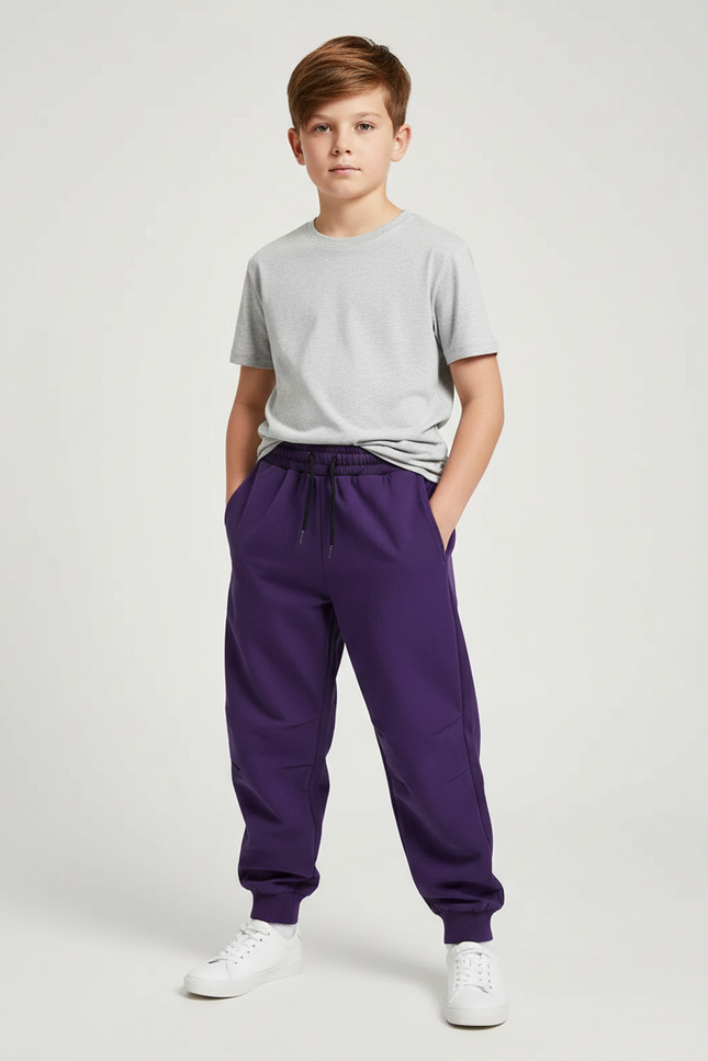 Pantalon Parachute Violet Uni Sport Enfant - Molleton