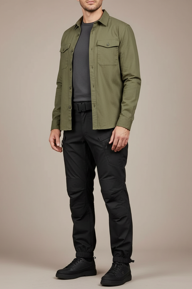 Pantalon Parachute Noir Cargo Homme Technique Léger - Polyester