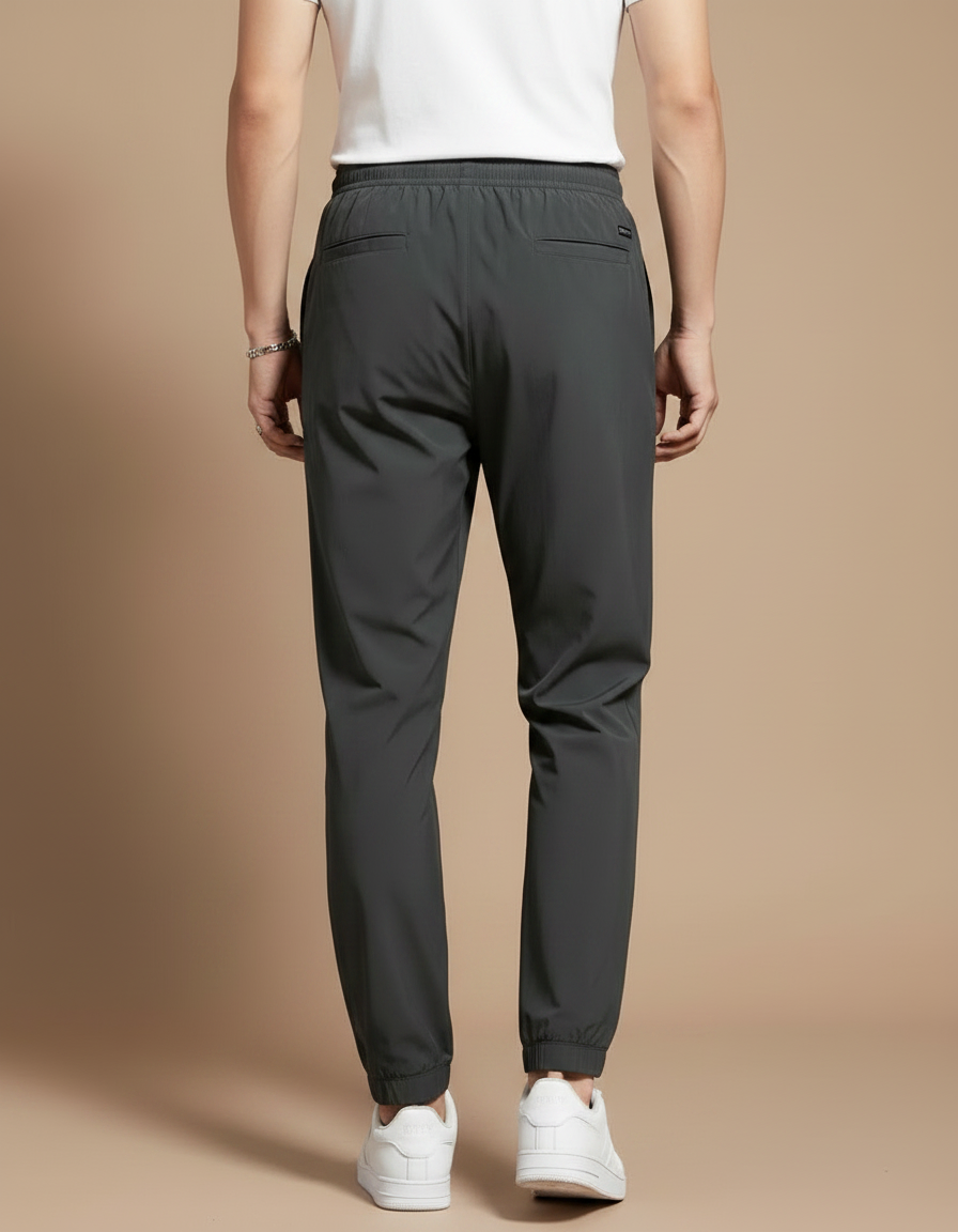 Pantalon Parachute Gris Décontracté Fluide Sport Homme - Polyester - vue 2