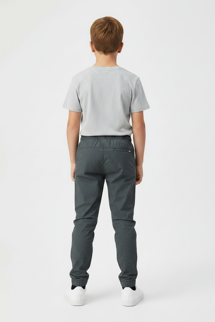 Pantalon Parachute Gris Cargo Zippé Enfant - Polyester - vue 2