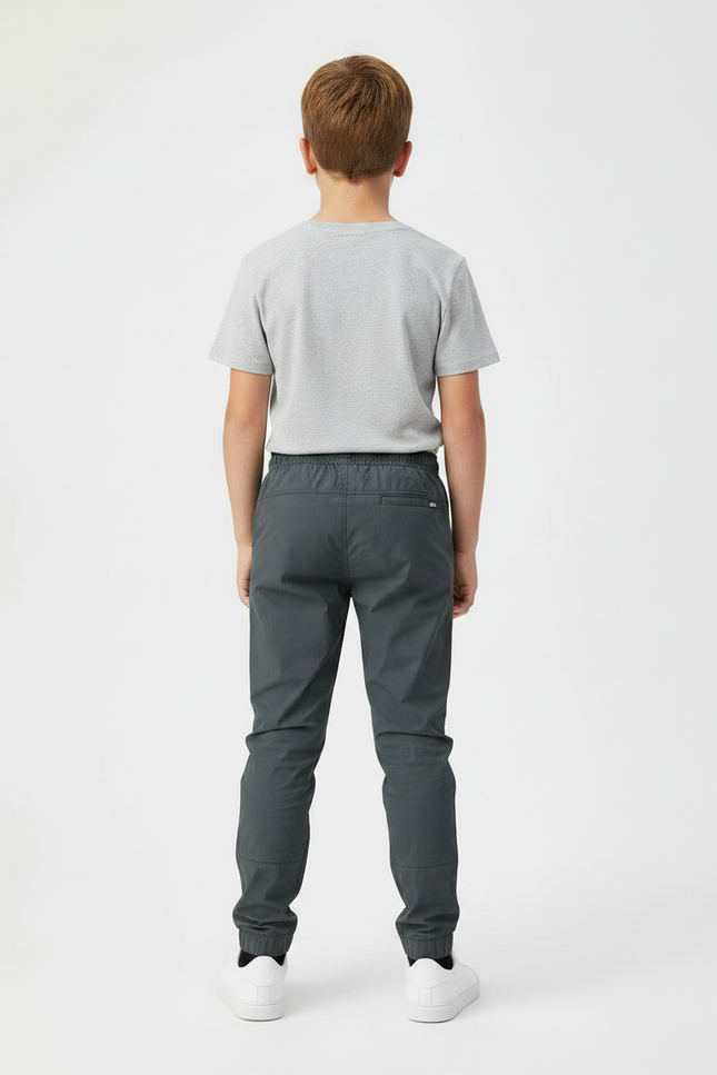 Pantalon Parachute Gris Cargo Zippé Enfant - Polyester - vue 2