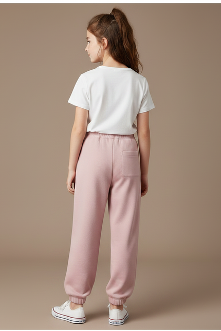 Pantalon Parachute Rose Ample Confortable Enfant - Molleton - vue 2