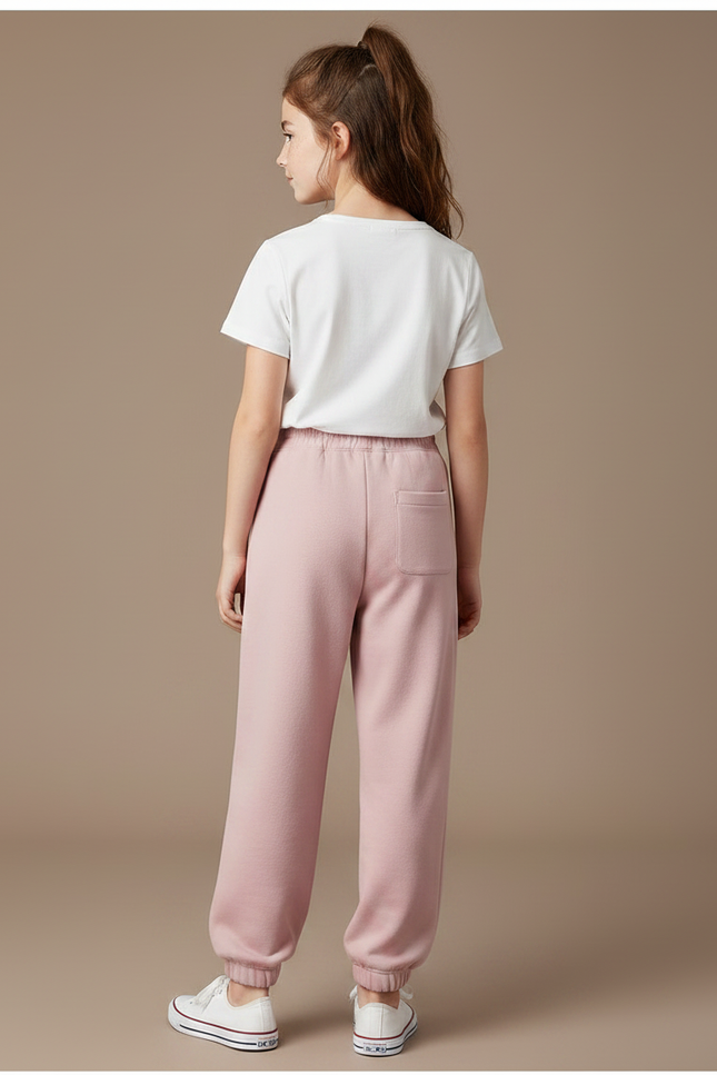 Pantalon Parachute Rose Ample Confortable Enfant - Molleton - vue 2