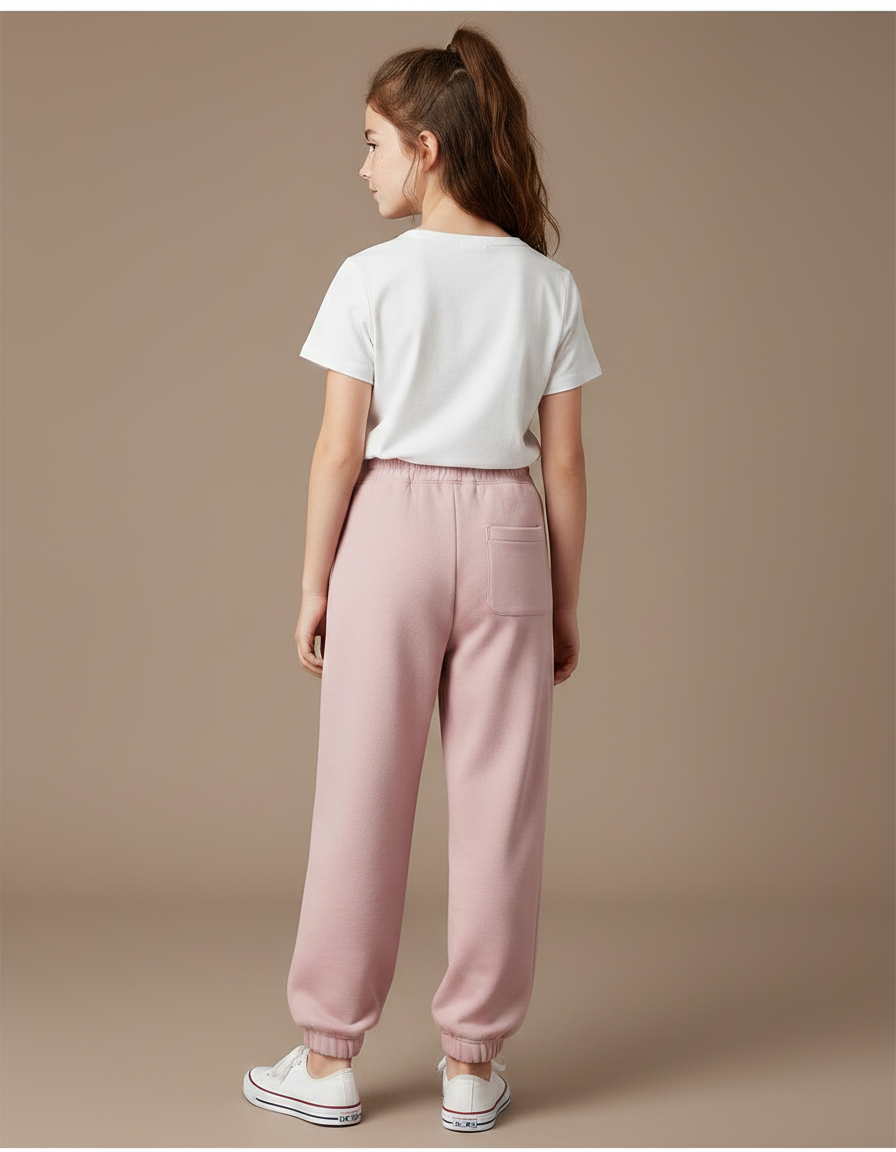 Pantalon Parachute Rose Ample Confortable Enfant - Molleton - vue 2