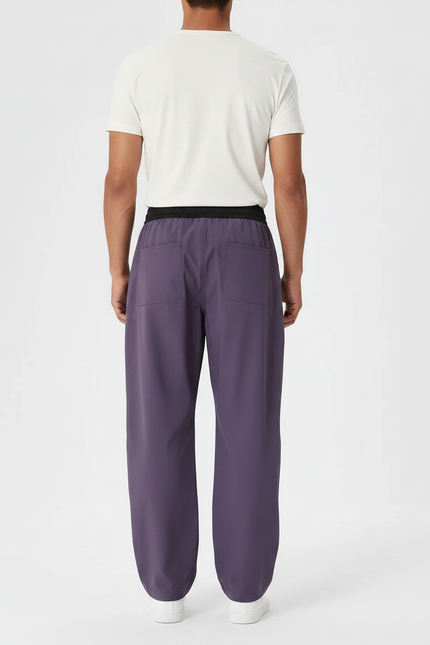 Pantalon Parachute Violet Ample Imperméable Unisexe Sport - Polyester - vue 2