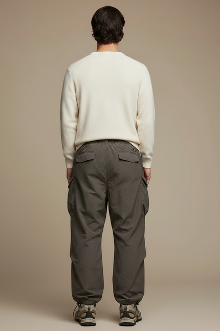 Pantalon Parachute Impermeable - Kaki Polyester - vue 2