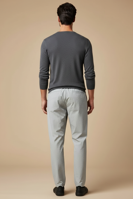 Pantalon Parachute Gris Clair Décontracté Imprimé Homme - Polyester - vue 2