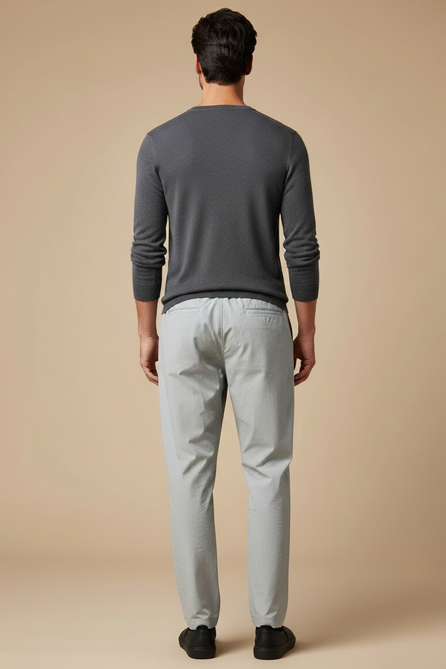 Pantalon Parachute Gris Clair Décontracté Imprimé Homme - Polyester - vue 2