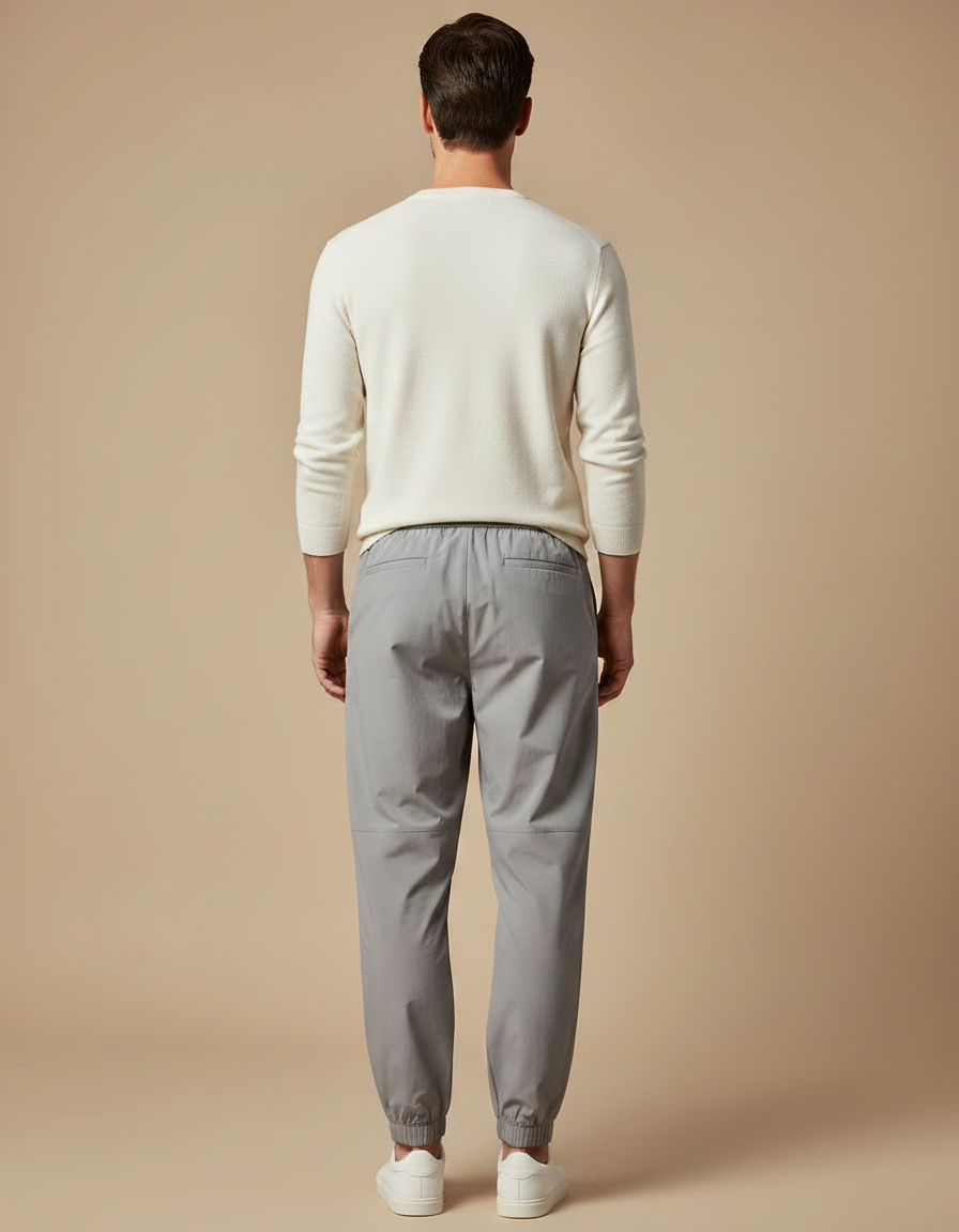 Pantalon Parachute Gris Léger Ample Sport Homme Cordon - Polyester - vue 2