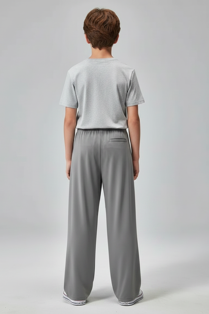 Pantalon Parachute Gris Ample Léger Décontracté Enfant - Polyester - vue 2