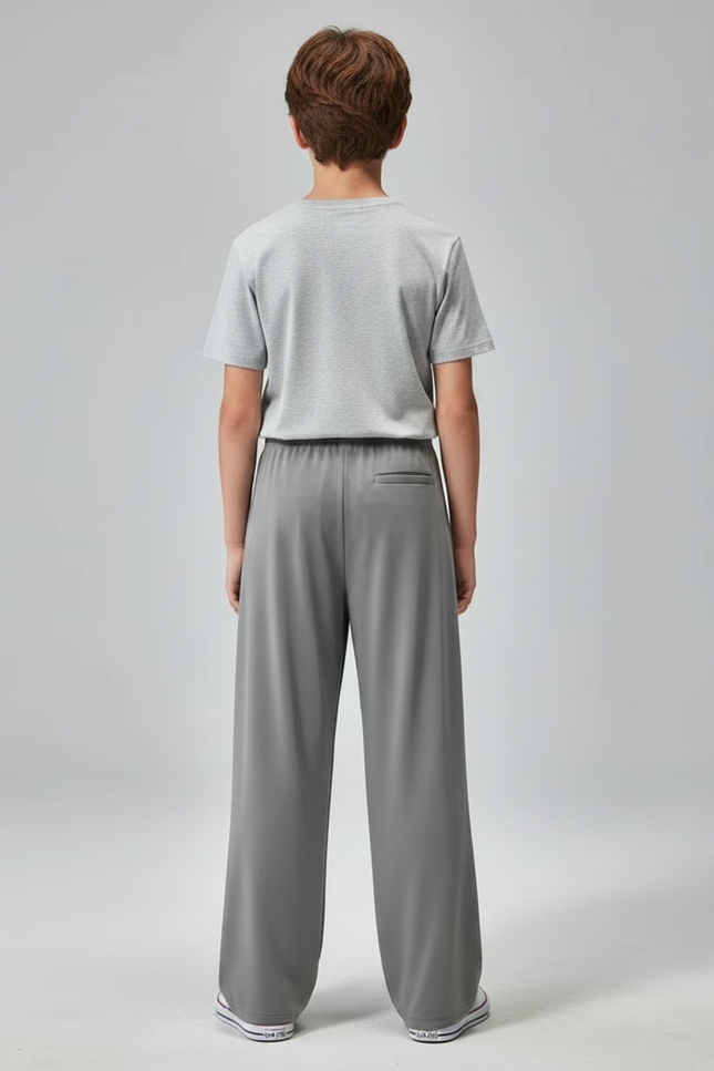 Pantalon Parachute Gris Ample Léger Décontracté Enfant - Polyester - vue 2