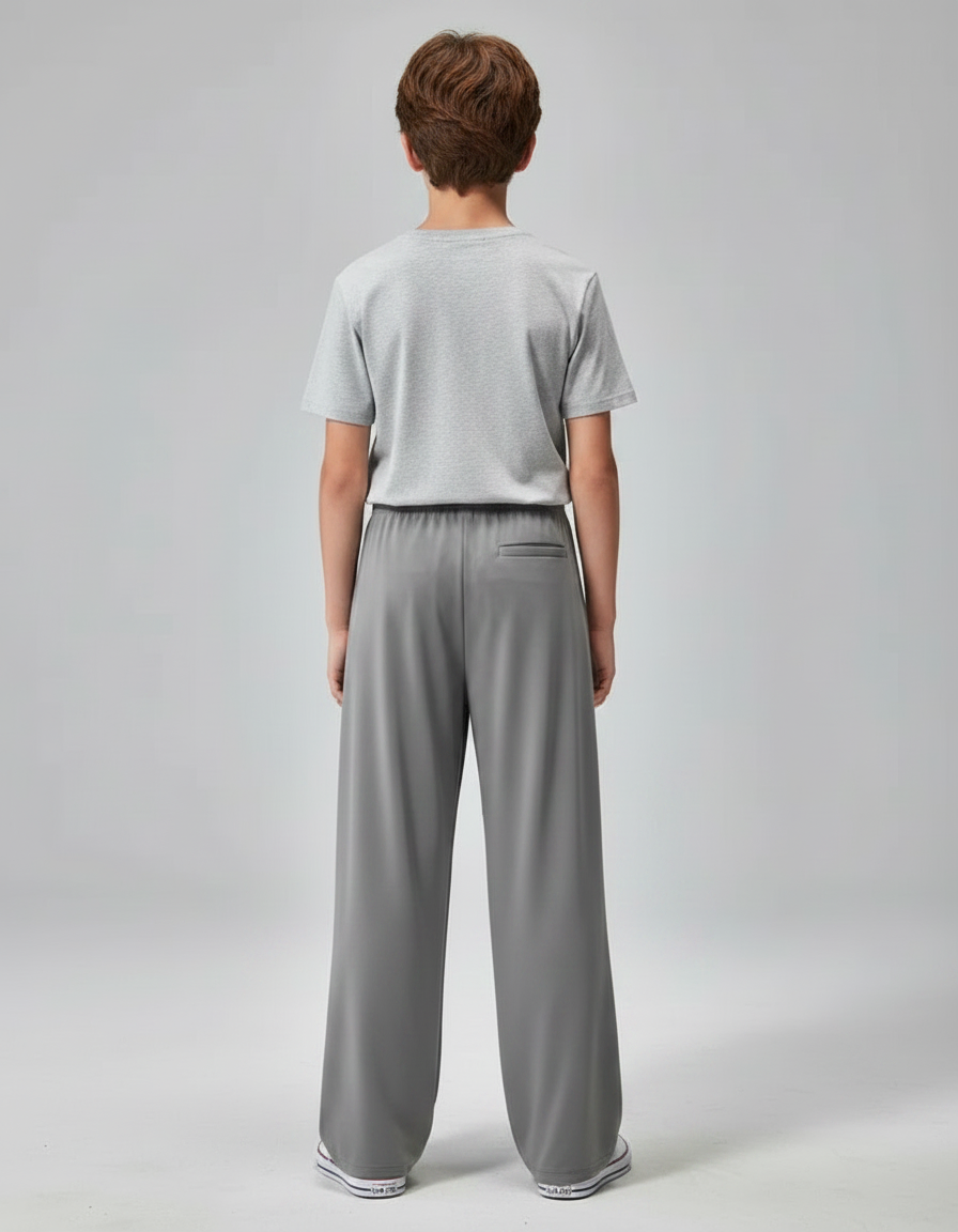 Pantalon Parachute Gris Ample Léger Décontracté Enfant - Polyester - vue 2