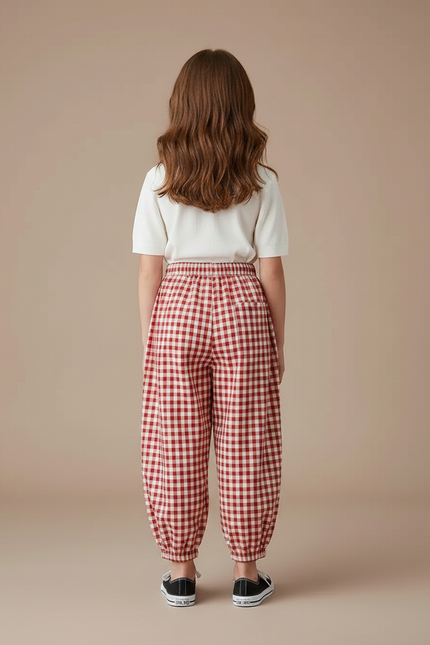 Pantalon Parachute Fille Resserré Aux Chevilles Streetwear - Imprimé Coton - vue 2