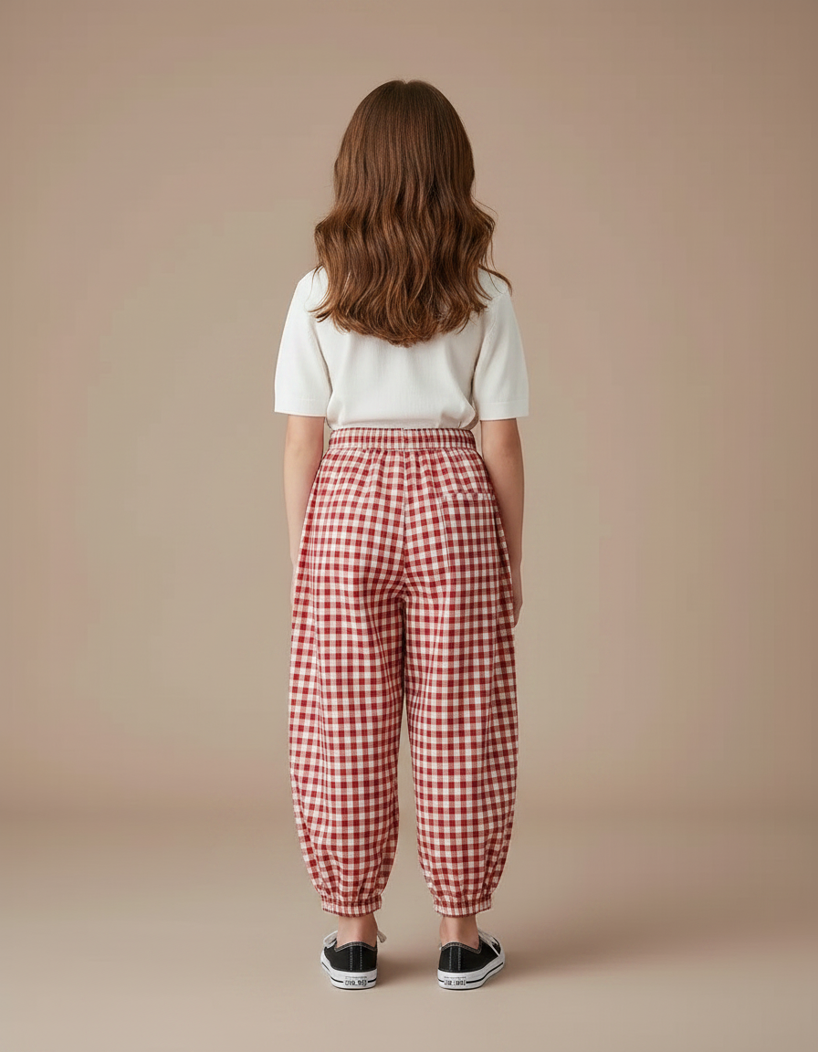 Pantalon Parachute Fille Resserré Aux Chevilles Streetwear - Imprimé Coton - vue 2