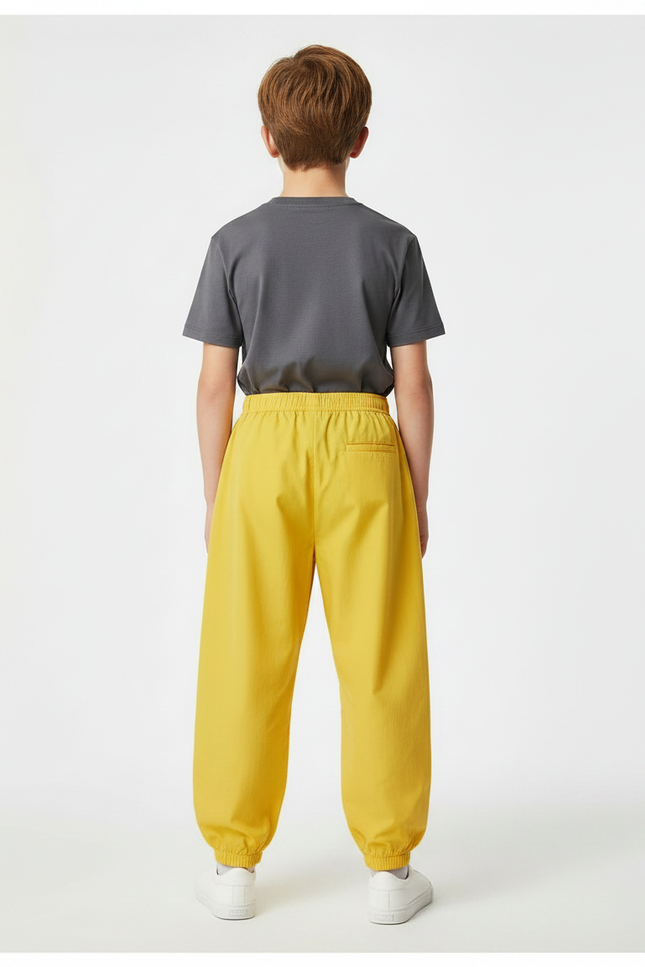 Pantalon Parachute Jaune Ample Sport Léger Enfant - Polyester - vue 2