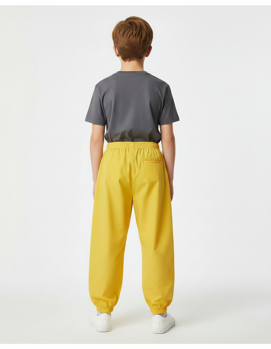 Pantalon Parachute Jaune Ample Sport Léger Enfant - Polyester - vue 2