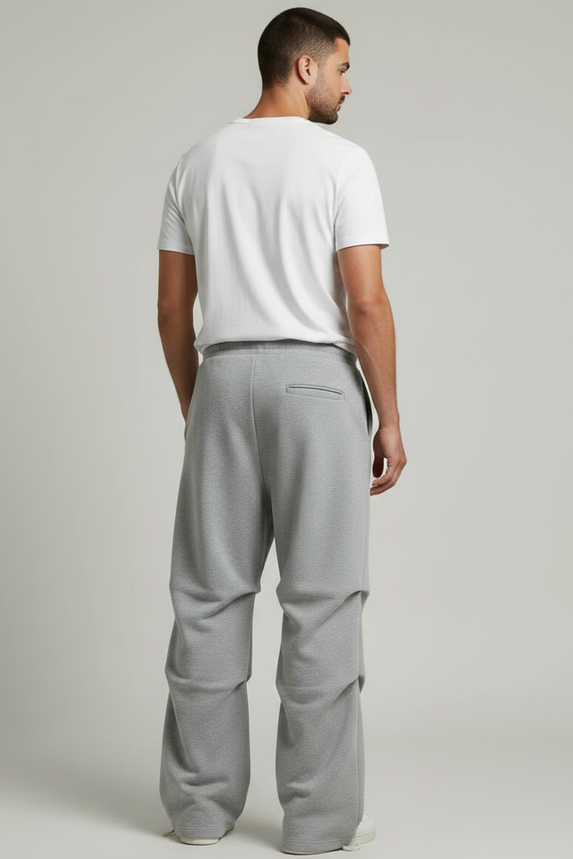 Pantalon Parachute Gris Ample Drapé Décontracté Homme - Molleton - vue 2