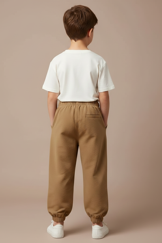 Pantalon Parachute Kaki Ample Coton Décontracté Enfant - Molleton - vue 2