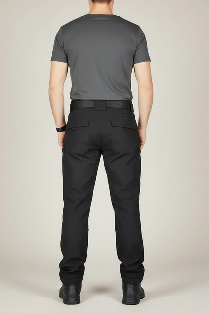 Pantalon Parachute Noir Tactique Léger Résistant Homme - Polyester - vue 2