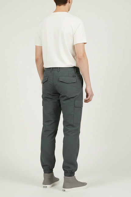 Pantalon Parachute Kaki Cargo Léger Décontracté Homme - Polyester - vue 2