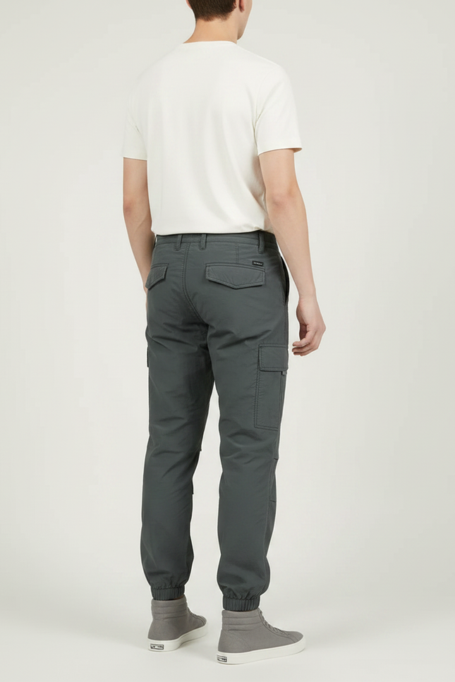 Pantalon Parachute Kaki Cargo Léger Décontracté Homme - Polyester - vue 2