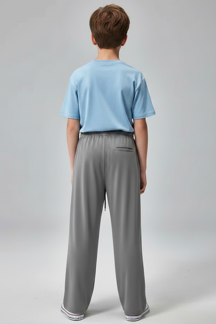 Pantalon Parachute Gris Ample Décontracté Léger Enfant - Polyester - vue 2
