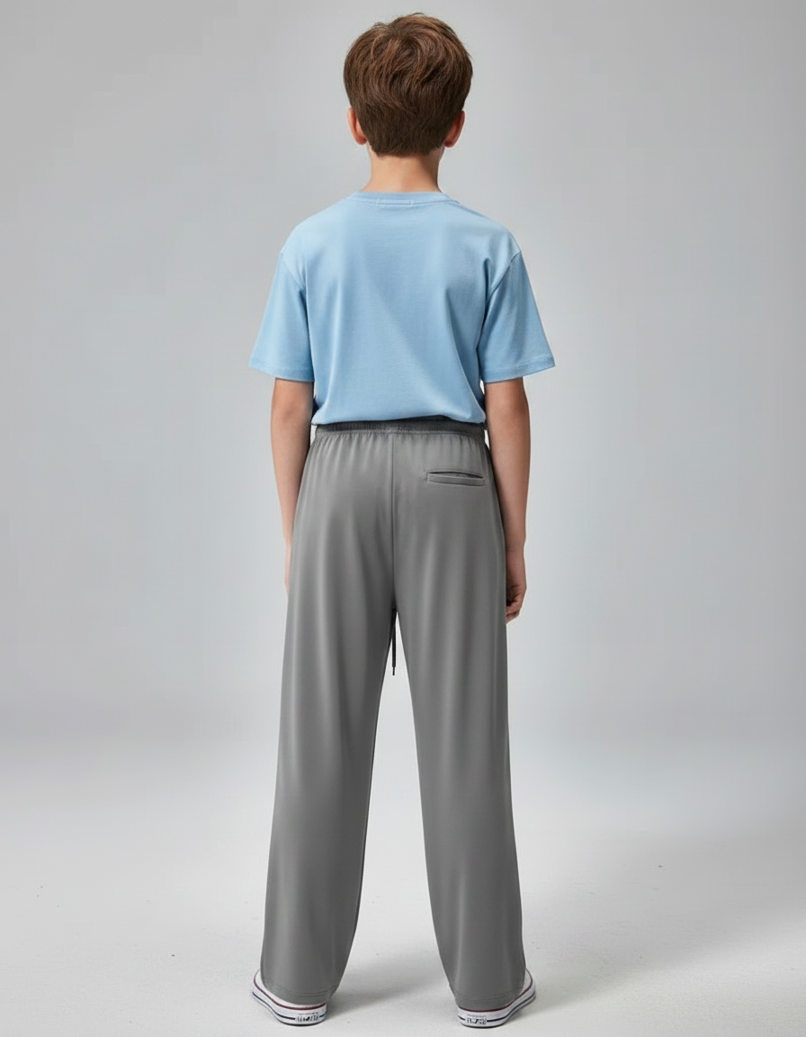 Pantalon Parachute Gris Ample Décontracté Léger Enfant - Polyester - vue 2