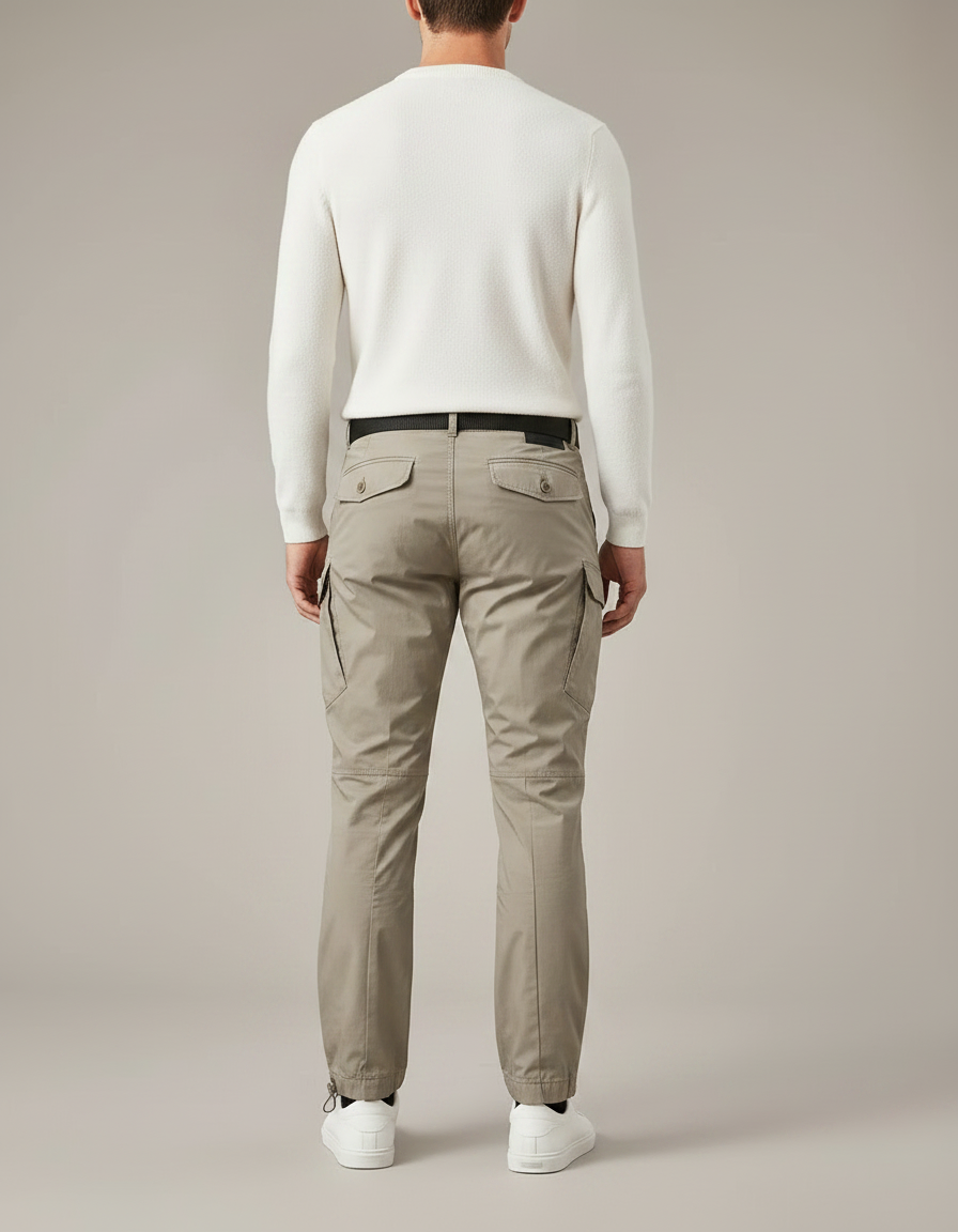 Pantalon Parachute Kaki Cargo Homme Léger Décontracté - Polyester - vue 2