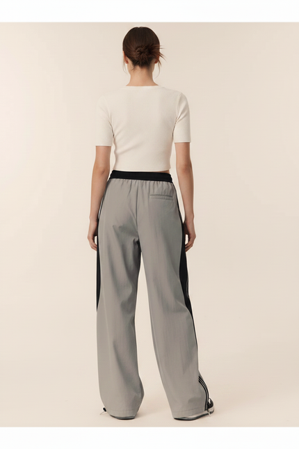 Pantalon Parachute Gris Ample Sport Femme - Polyester - vue 2