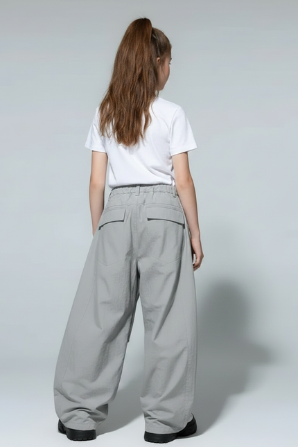 Pantalon Parachute Gris Ample Décontracté Enfant Danse - Polyester - vue 2