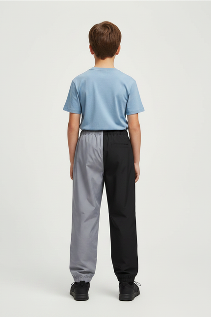 Pantalon Parachute Bicolore Ample Décontracté Enfant - Multicolore Polyester - vue 2