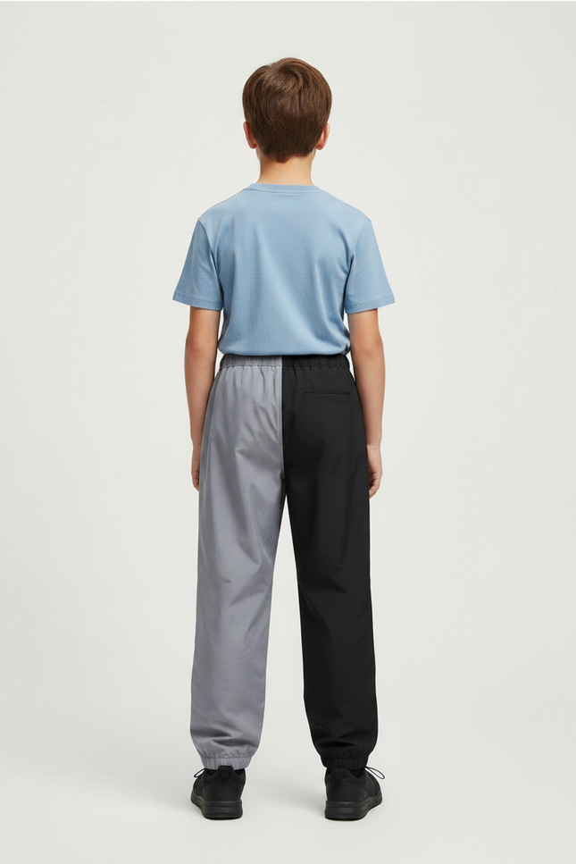 Pantalon Parachute Bicolore Ample Décontracté Enfant - Multicolore Polyester - vue 2