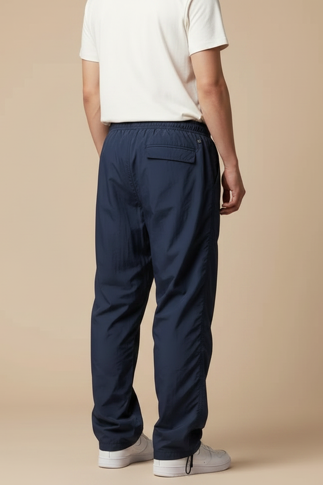Pantalon Parachute Bleu Marine Ample Décontracté Homme - Polyester - vue 2