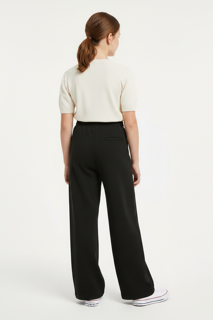 Pantalon Parachute Noir Ample Décontracté Fille Cordon - Molleton - vue 2
