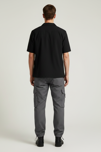 Pantalon Parachute Gris Cargo Homme Tactique Résistant - Polyester - vue 2