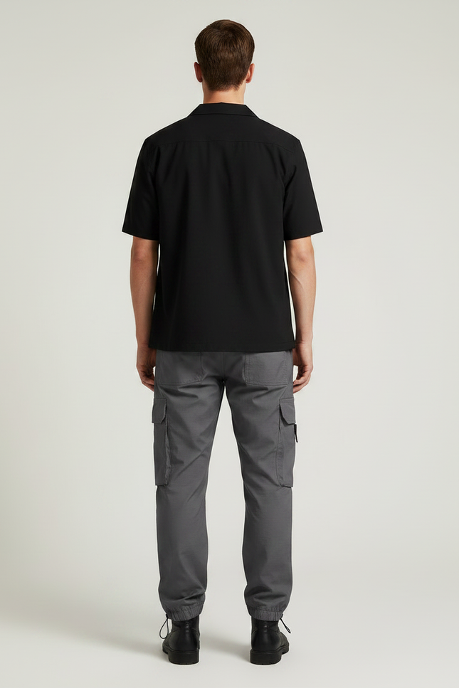 Pantalon Parachute Gris Cargo Homme Tactique Résistant - Polyester - vue 2