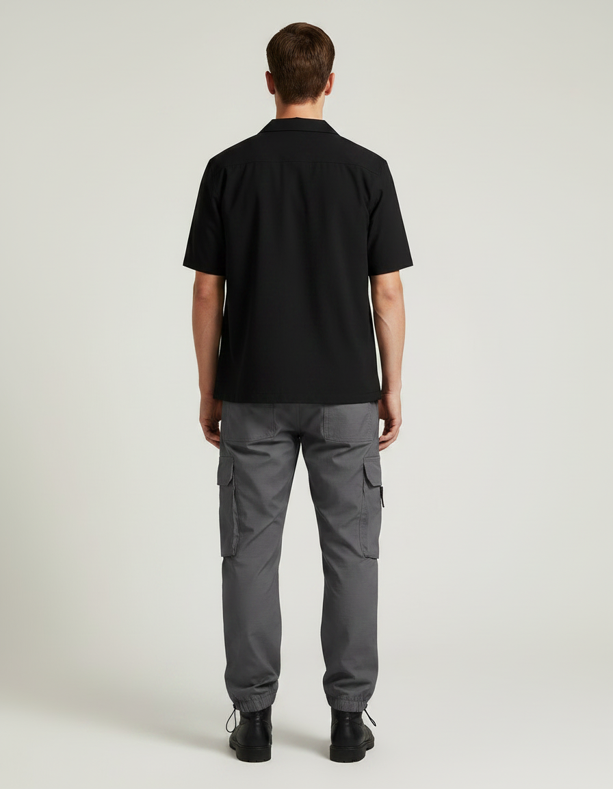 Pantalon Parachute Gris Cargo Homme Tactique Résistant - Polyester - vue 2