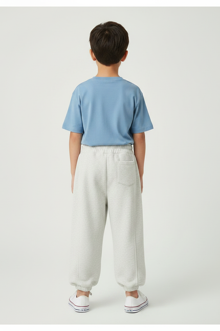 Pantalon Parachute Gris Ample Molletonné Enfant Sport - vue 2