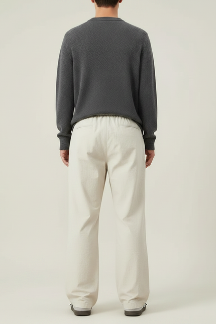 Pantalon Parachute Beige Ample Décontracté Homme - Polyester - vue 2