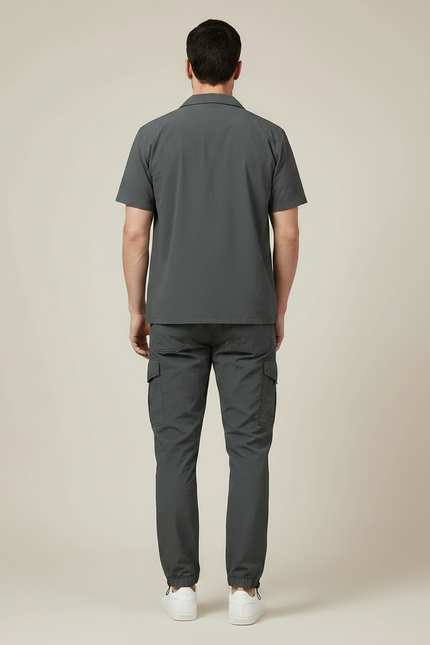 Pantalon Parachute Gris Cargo Léger Respirant Homme - Polyester - vue 2