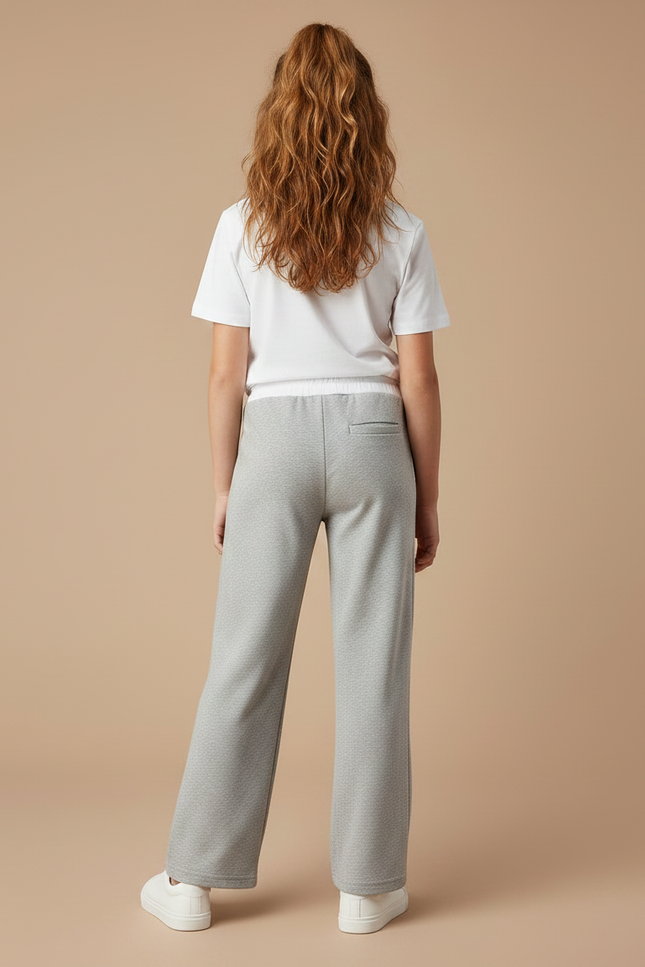 Pantalon Parachute Gris Ample Fille Décontracté - Molleton - vue 2