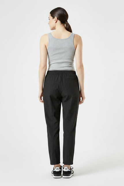 Pantalon Parachute Noir Fluide Nylon Sport Décontracté - Polyester - vue 2