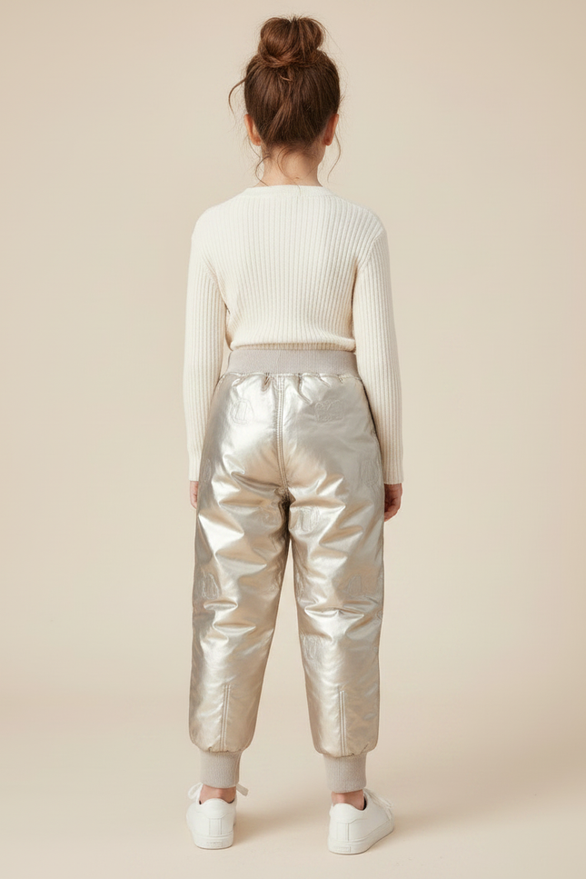Pantalon Parachute Doré Matelassé Imprimé Enfant - Polyester - vue 2