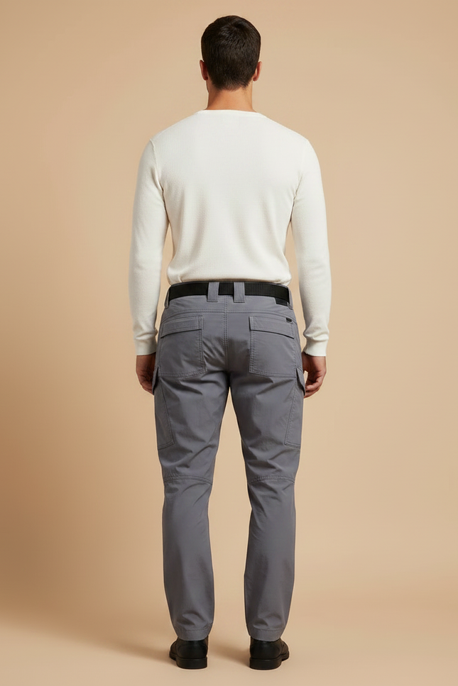 Pantalon Parachute Gris Cargo Tactique Homme Décontracté - Polyester - vue 2