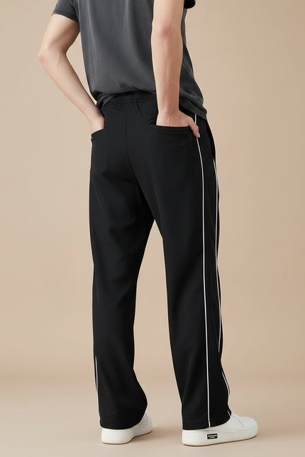 Pantalon Parachute Homme Noir Large - Polyester - vue 2