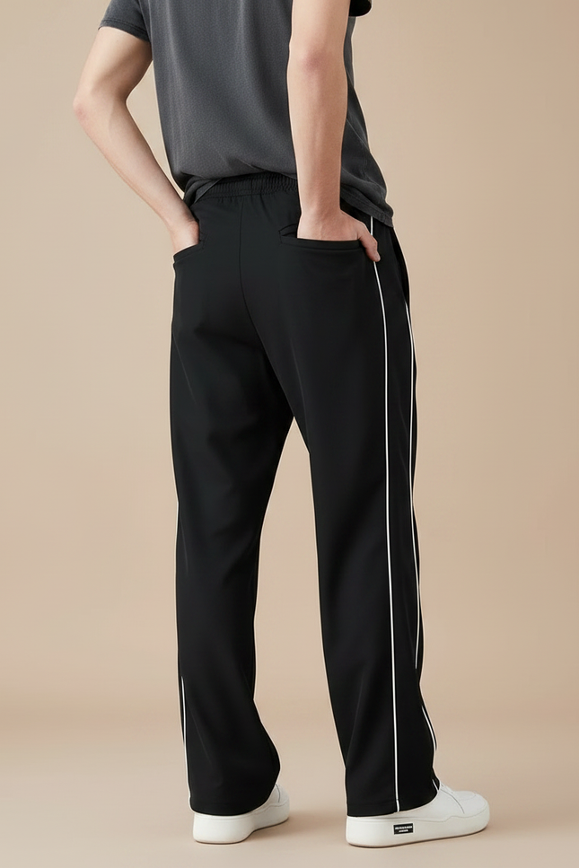 Pantalon Parachute Homme Noir Large - Polyester - vue 2