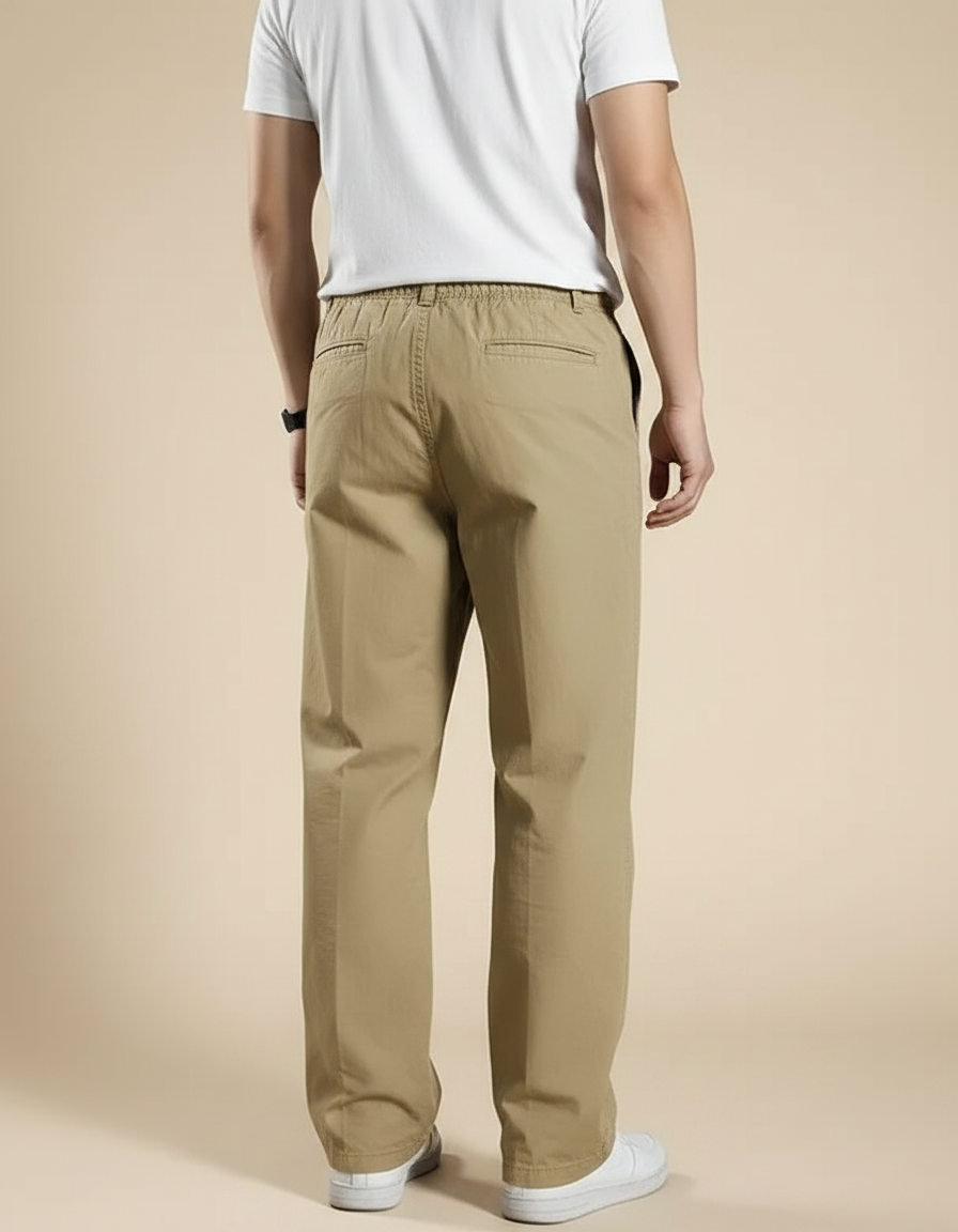 Pantalon Parachute Homme Kaki Large - Toile - vue 2