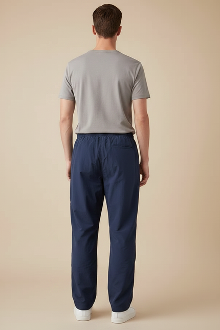 Pantalon Parachute Bleu Marine Droit Homme Sport - Polyester - vue 2