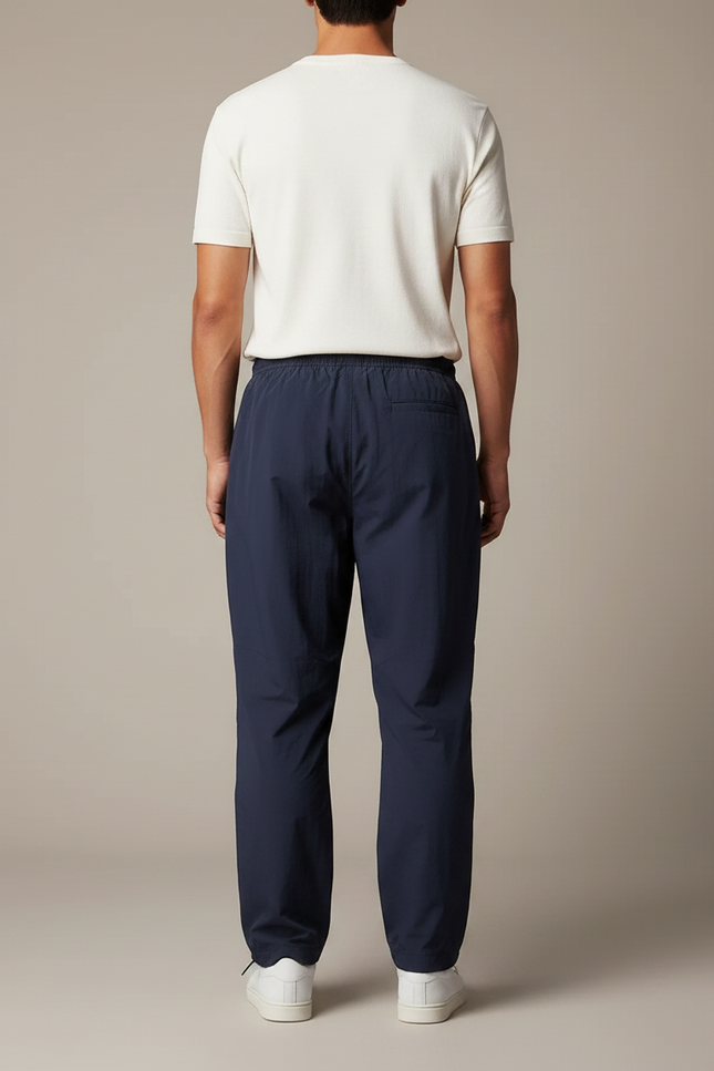 Pantalon Parachute Bleu Marine Ample Homme Sport - Polyester - vue 2