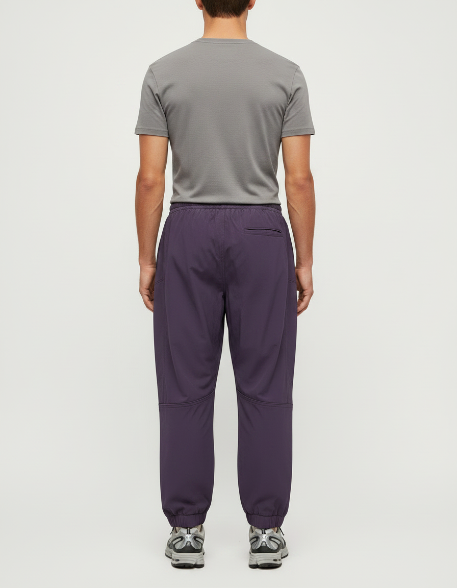 Pantalon Parachute Violet Ample Sportif Homme - Polyester - vue 2